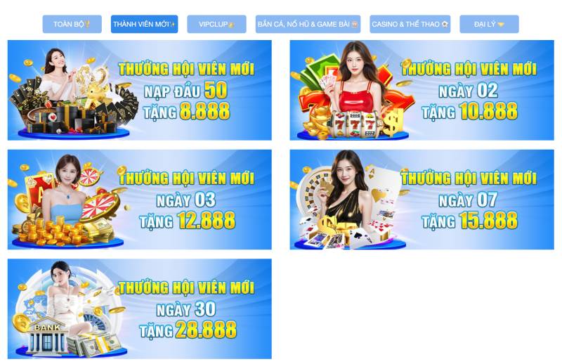 Khuyến Mãi Vin777 – Thiên Đường Ưu Đãi Không Thể Bỏ Lỡ 3 Ưu đãi cực hấp dẫn dành cho thành viên mới